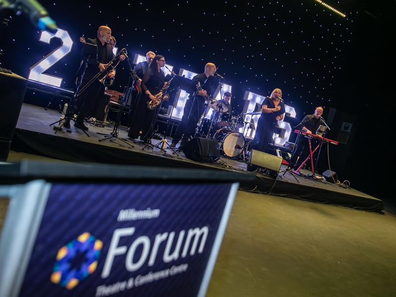 Portabello performing on stage at the Millennium Forum's 25th Anniversary celebrations on Friday night.