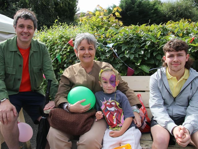 Daniel, Carmel Ophelia and Eoghan pictured at Culmore Manor Fun Day. (Photo - Deirdre Heaney, nwpresspics)