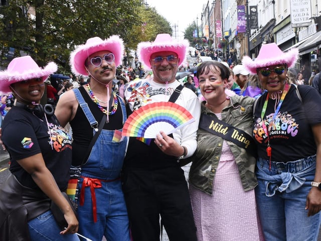 Soaking up the atmosphere at the Foyle Pride Parade on Saturday afternoon.
